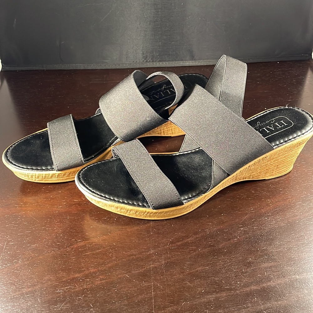 Italian Comfort stretch wedge sandals - Picture 4 of 5